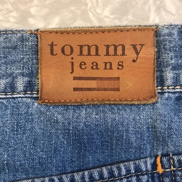 Vintage Tommy Jeans Split Back Denim Maxi Skirt - Size 11 / Large